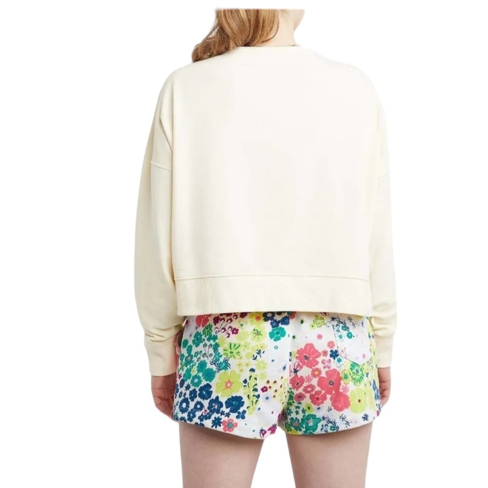 NEW CHAMPION Women's Campus French Terry Natural Cropped Sweatshirt Size LARGE - Picture 5 of 12